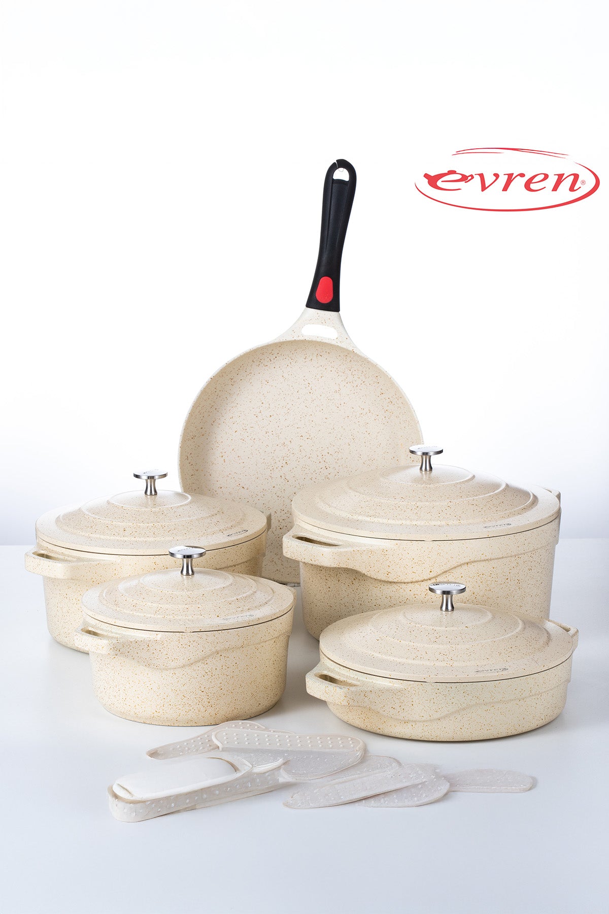 Set 7 piese oale bombate EVREN CREAM